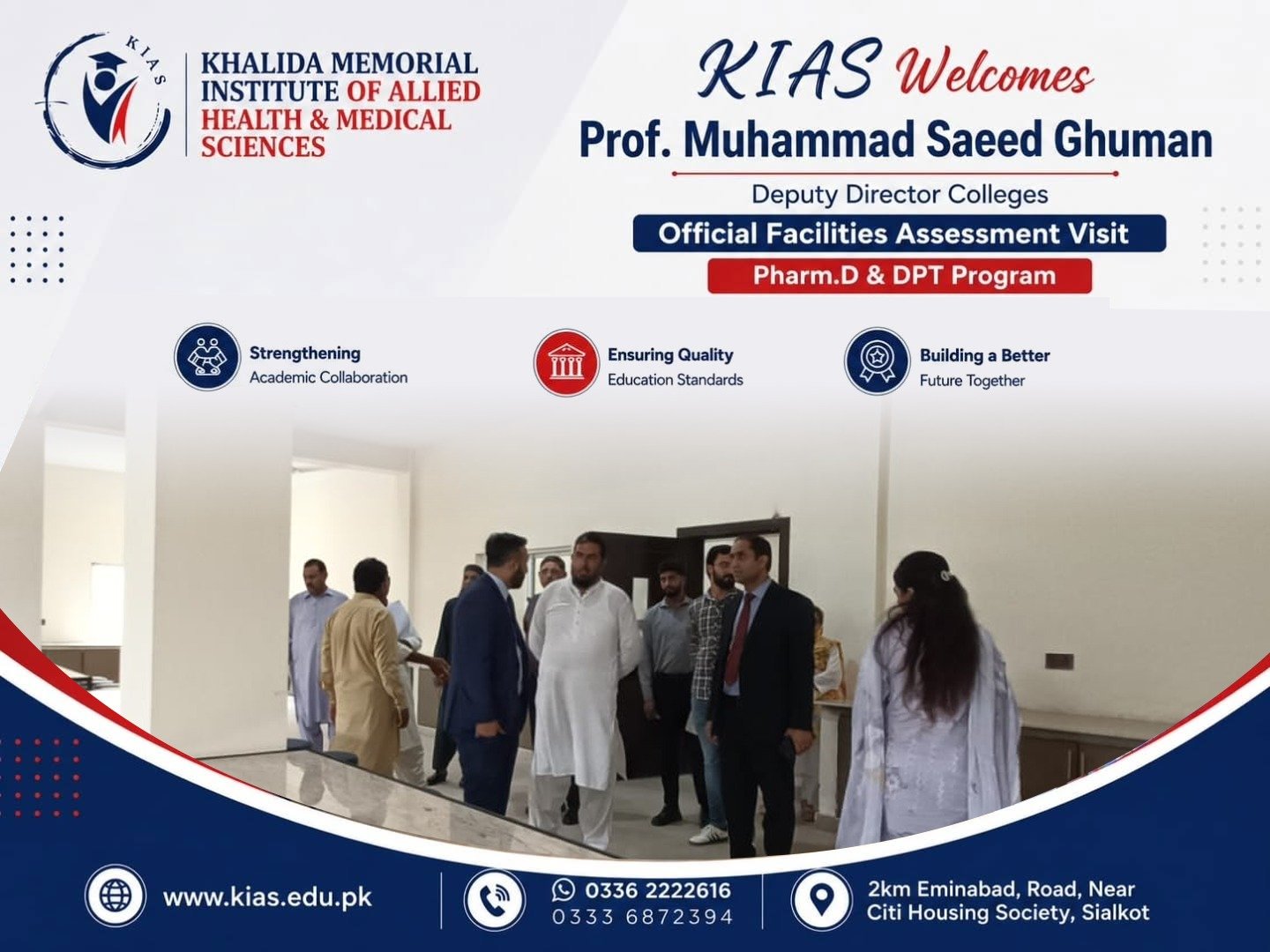Deputy Director Colleges Sialkot Inspects Pharm.D & DPT Facilities photo