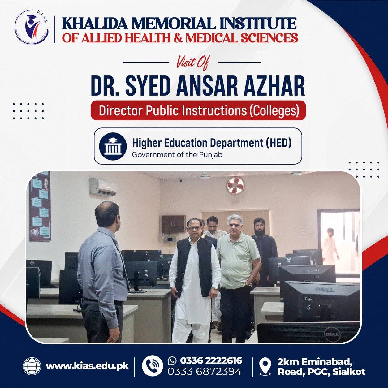 DPI Colleges Dr. Syed Ansar Azhar Visits KIAS Campus